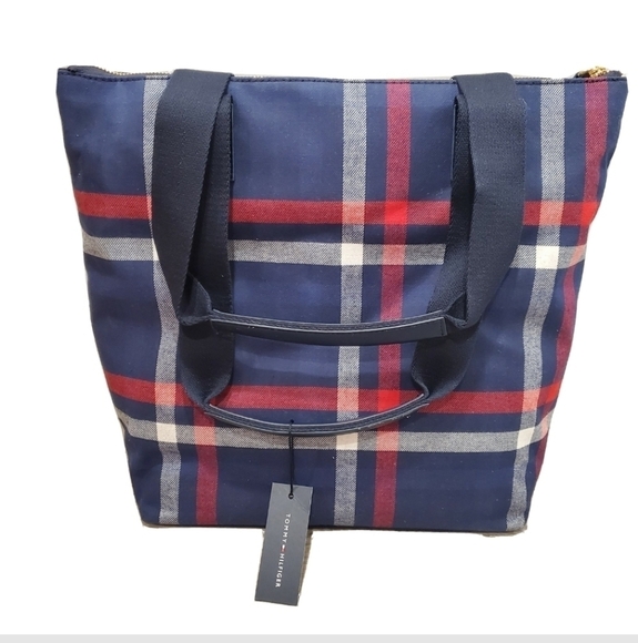 NEW Tommy Hilfiger Bennett Heritage Plaid Tote - Picture 3 of 4
